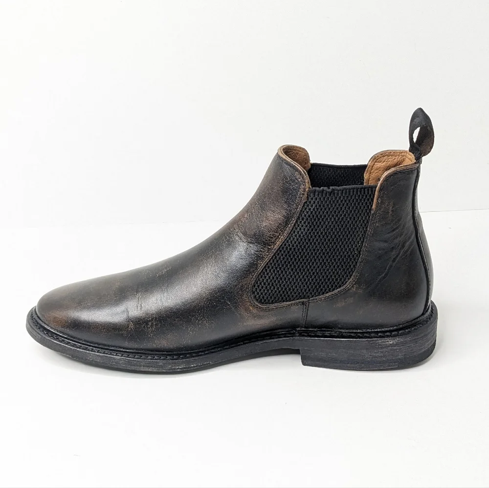 Frye Paul Chelsea Boots, Brown/Black Leather, Mens 8